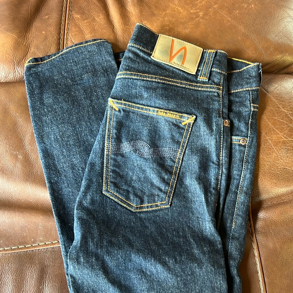 Nudie Jeans Lean Dean Dry Deep Layers 30x32 dark blue